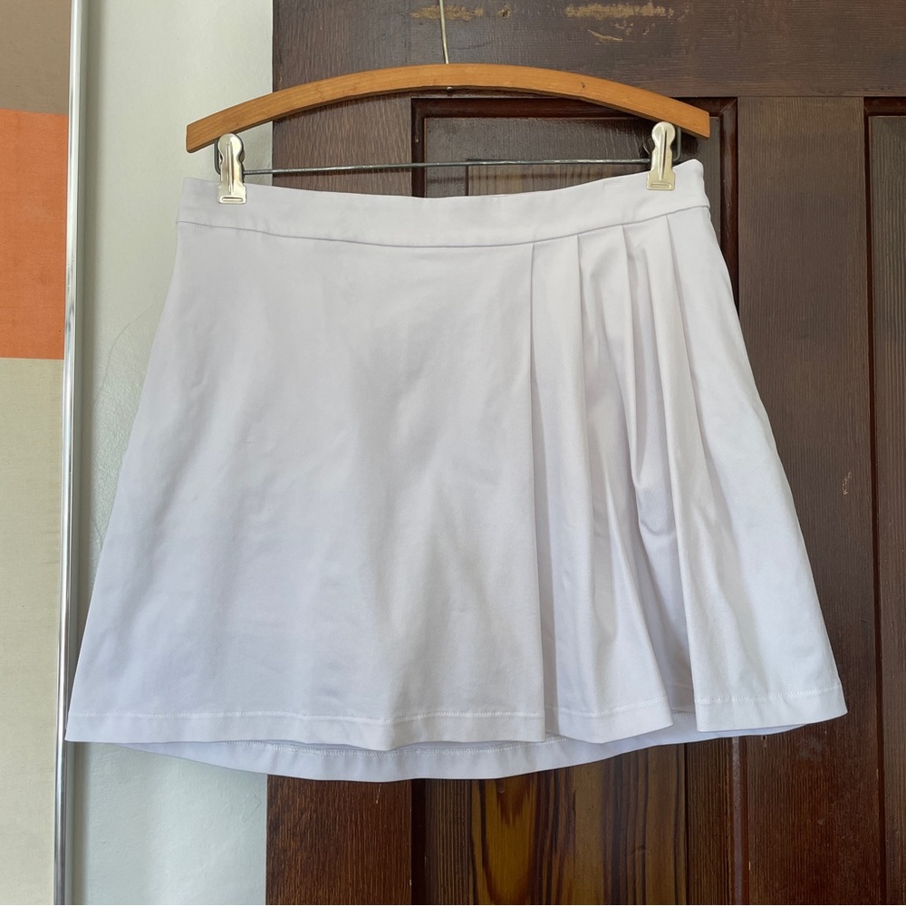 G/Fore G4 Luxe Side Pleat Golf Skort Skirt Size 8 Off White